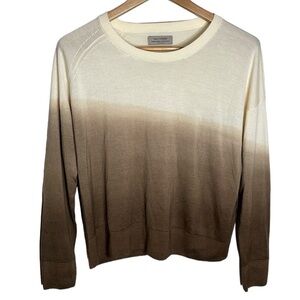 Falconeri ultralight cashmere ombre Sweater in beige brown dégradé size L